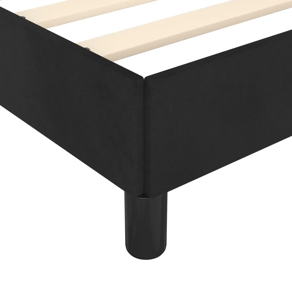 Letto matrimoniale | Letto per adulti | Giroletto senza Materasso Nero 120x190 cm Velluto - Image 9