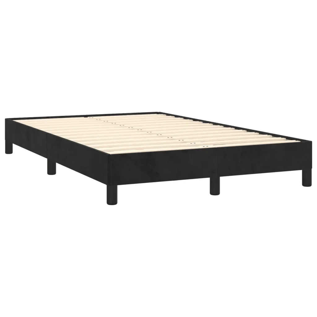 Letto matrimoniale | Letto per adulti | Giroletto senza Materasso Nero 120x190 cm Velluto - Image 4