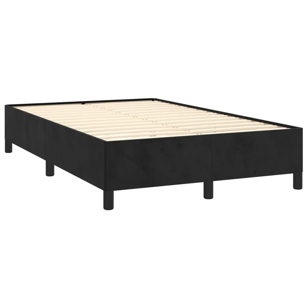 Letto matrimoniale | Letto per adulti | Giroletto senza Materasso Nero 120x190 cm Velluto - Image 3