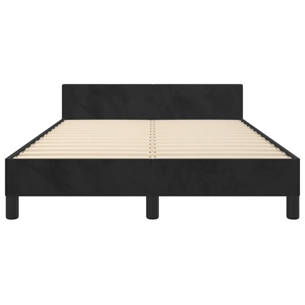 Letto matrimoniale | Letto per adulti | Giroletto senza Materasso Nero 120x190 cm Velluto - Image 6