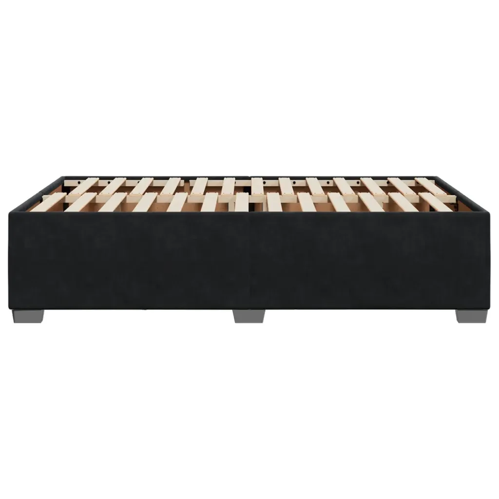 Letto matrimoniale | Letto per adulti | Giroletto senza Materasso Nero 120x190 cm Velluto - Image 5