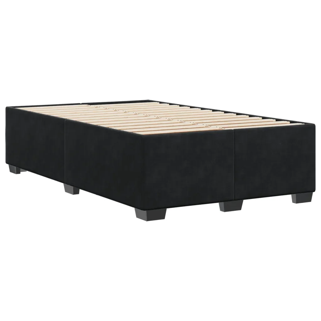 Letto matrimoniale | Letto per adulti | Giroletto senza Materasso Nero 120x190 cm Velluto - Image 6