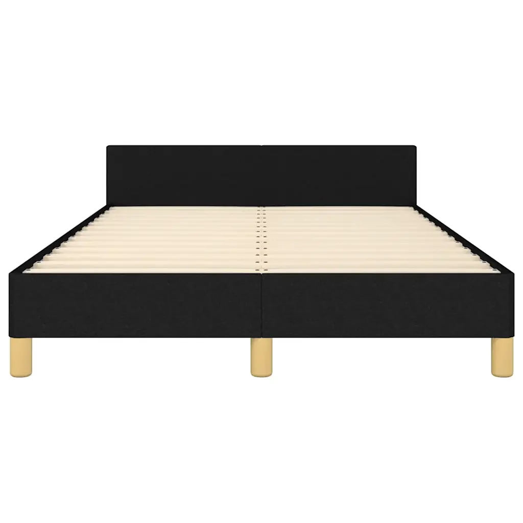 Letto matrimoniale | Letto per adulti | Giroletto senza Materasso Nero 120x200 cm Tessuto - Image 5