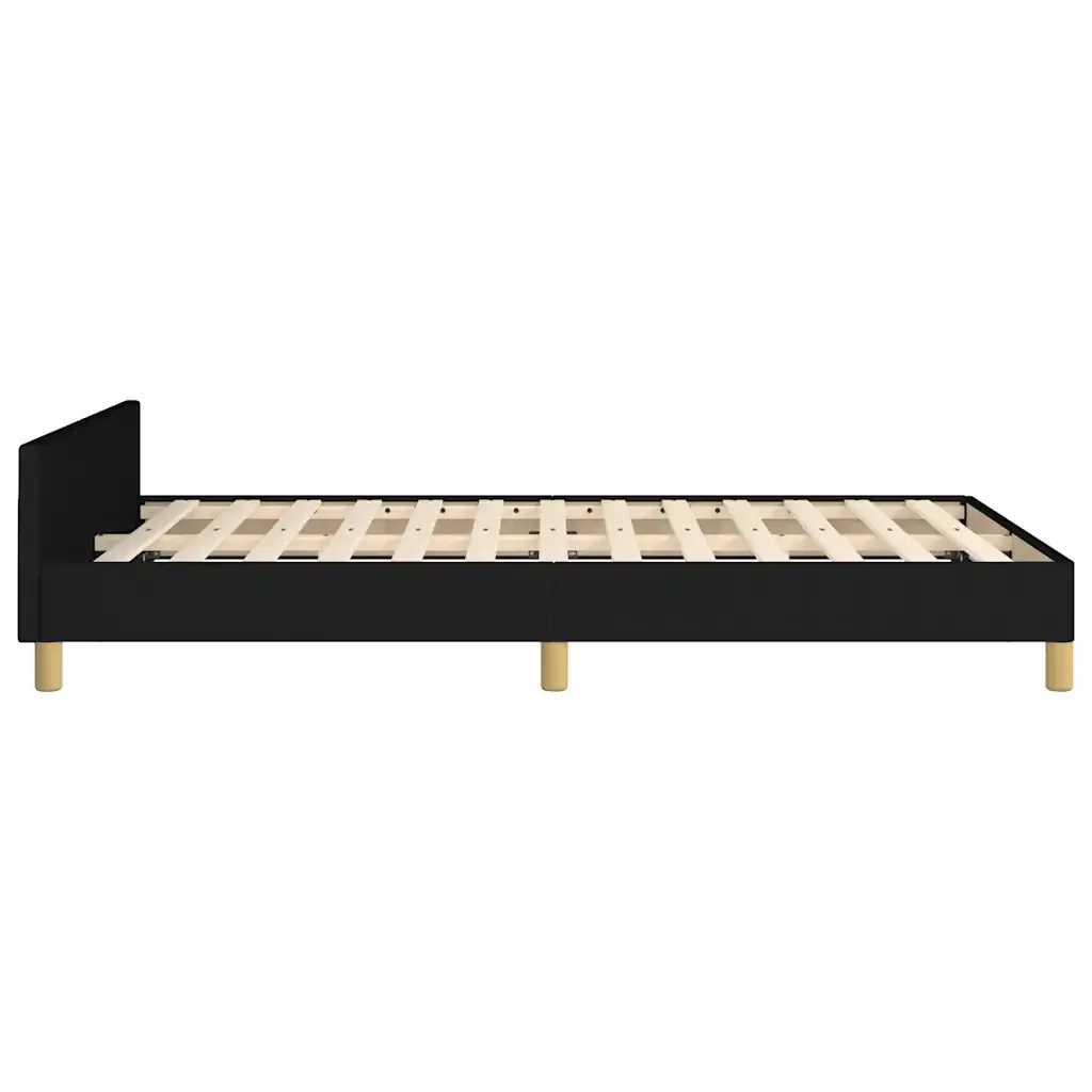 Letto matrimoniale | Letto per adulti | Giroletto senza Materasso Nero 120x200 cm Tessuto - Image 6