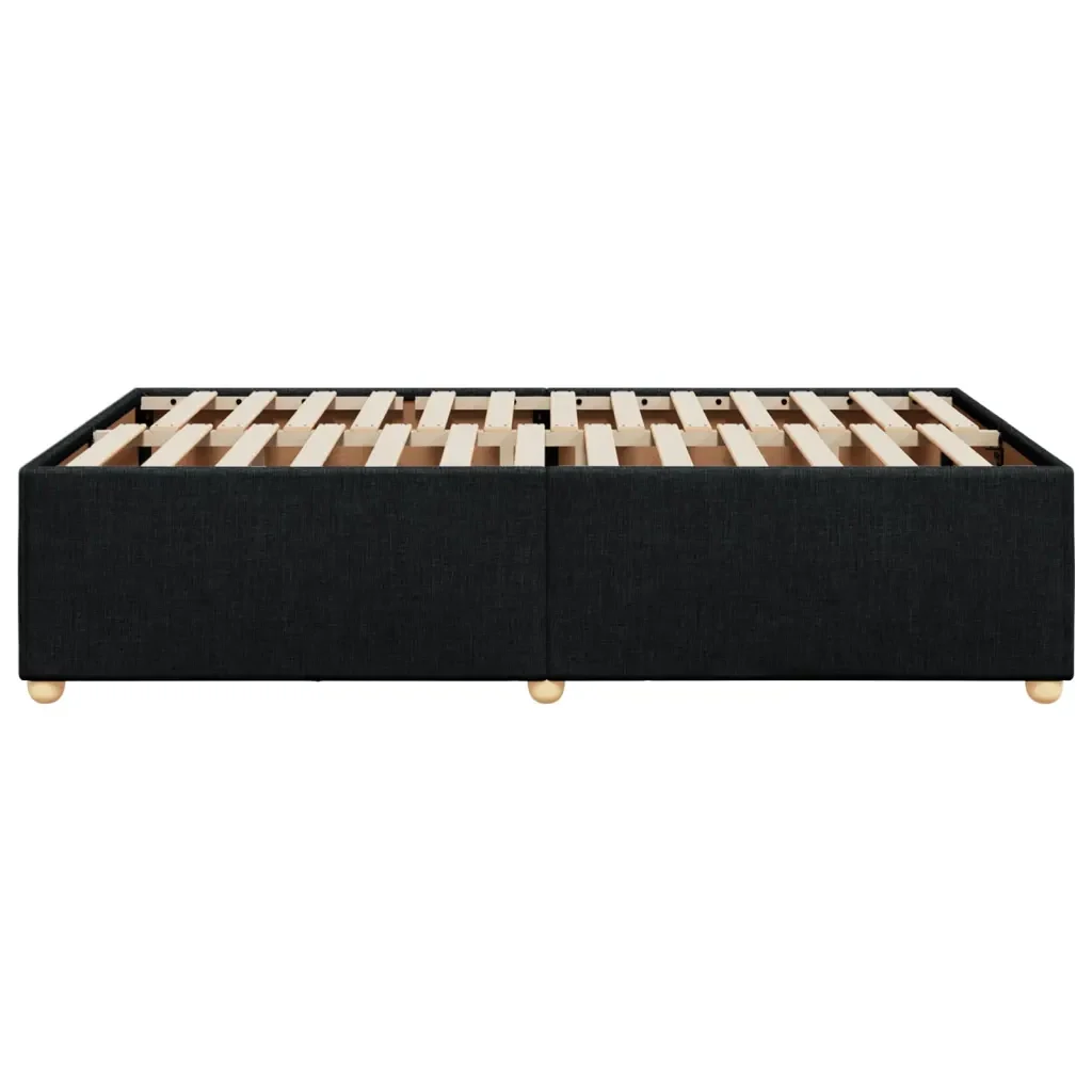 Letto matrimoniale | Letto per adulti | Giroletto senza Materasso Nero 120x200 cm Tessuto - Image 5