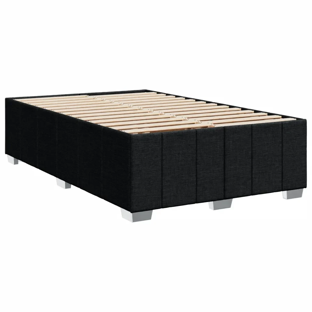 Letto matrimoniale | Letto per adulti | Giroletto senza Materasso Nero 120x200 cm Tessuto - Image 4