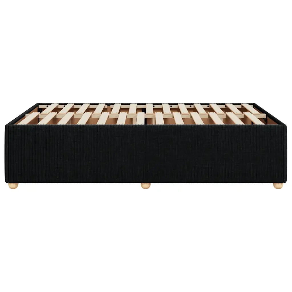 Letto matrimoniale | Letto per adulti | Giroletto senza Materasso Nero 120x200 cm Tessuto - Image 5