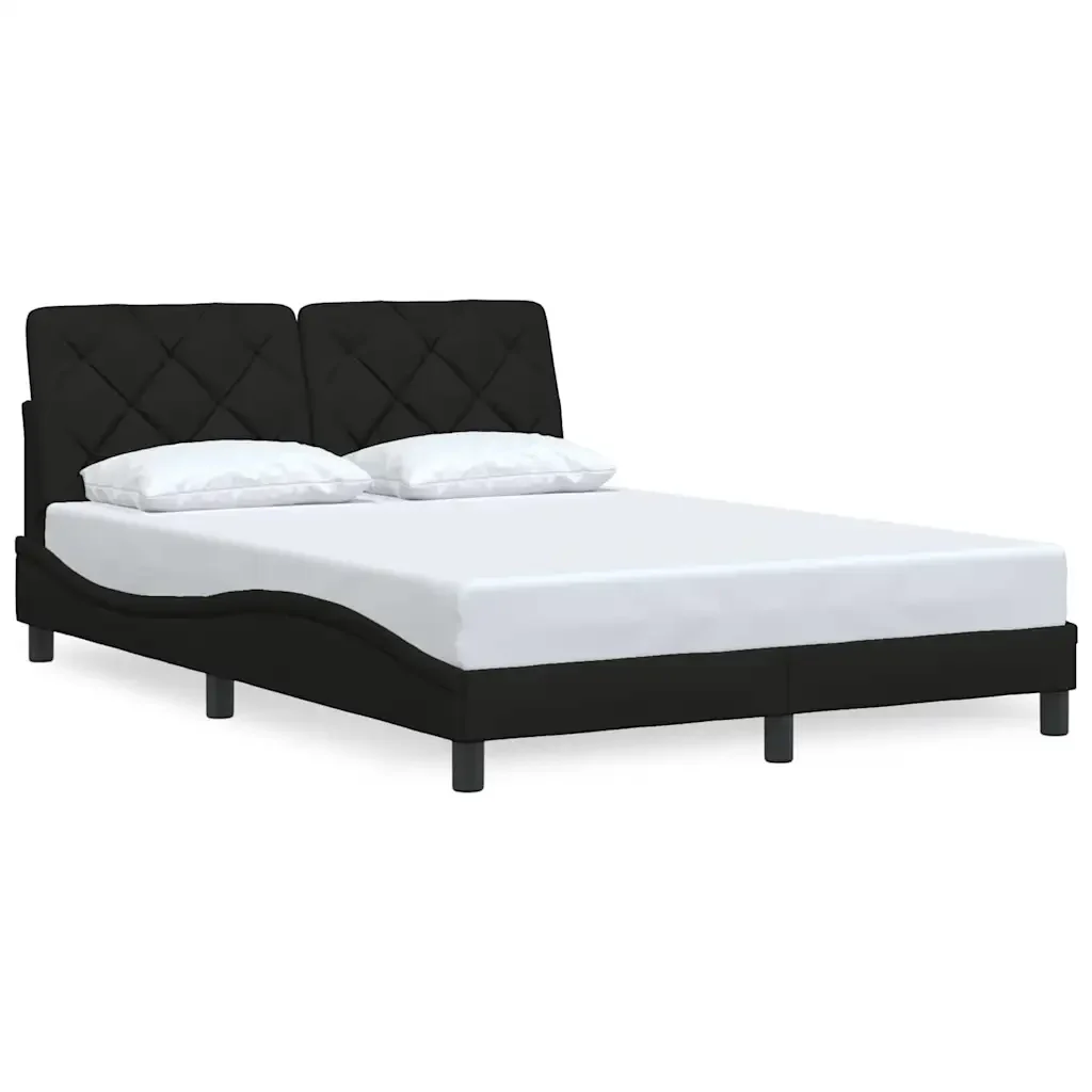 Letto matrimoniale | Letto per adulti | Giroletto senza Materasso Nero 120x200 cm Tessuto - Image 4