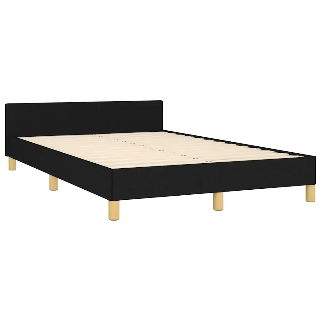 Letto matrimoniale | Letto per adulti | Giroletto senza Materasso Nero 120x200 cm Tessuto - Image 5