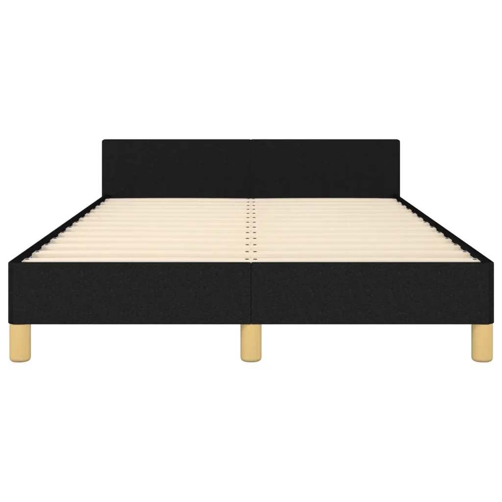 Letto matrimoniale | Letto per adulti | Giroletto senza Materasso Nero 120x200 cm Tessuto - Image 6