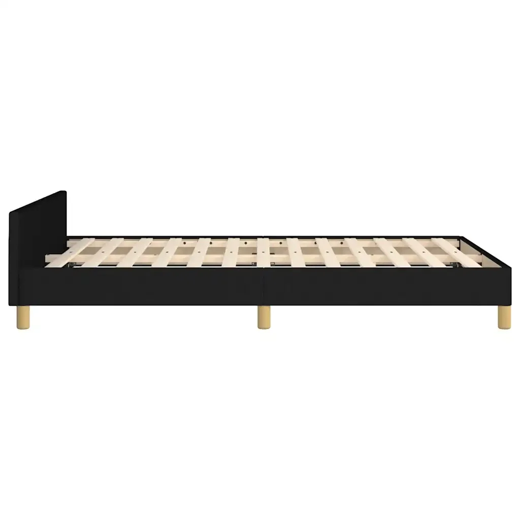 Letto matrimoniale | Letto per adulti | Giroletto senza Materasso Nero 120x200 cm Tessuto - Image 7