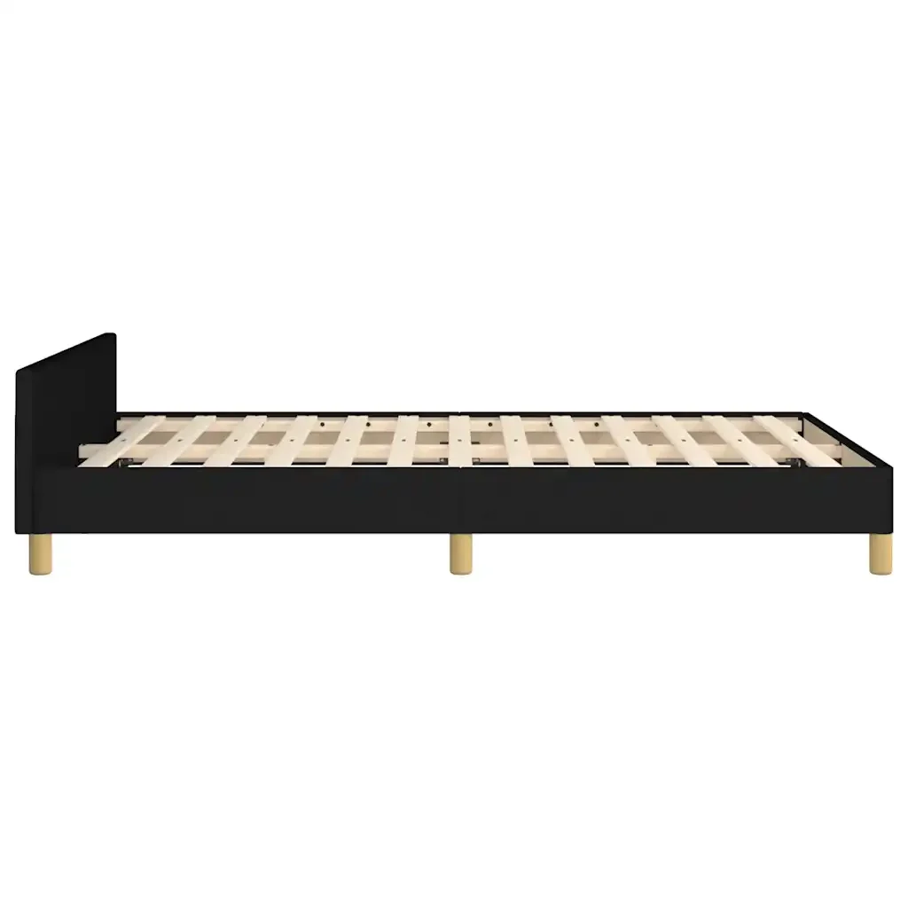 Letto matrimoniale | Letto per adulti | Giroletto senza Materasso Nero 120x200 cm Tessuto - Image 7