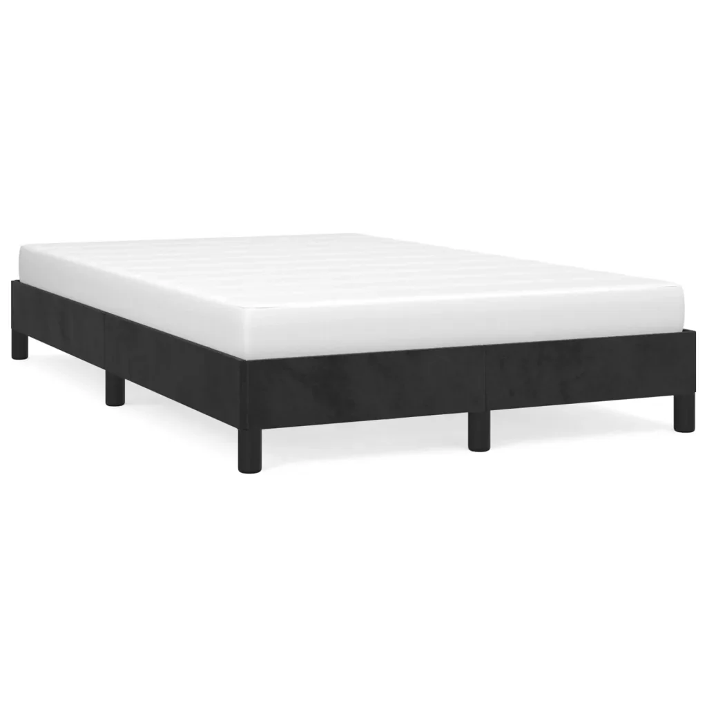 Letto matrimoniale | Letto per adulti | Giroletto senza Materasso Nero 120x200 cm Velluto
