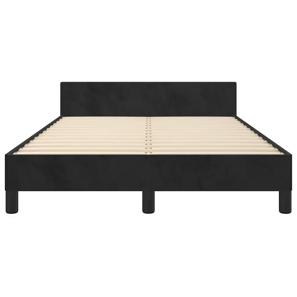 Letto matrimoniale | Letto per adulti | Giroletto senza Materasso Nero 120x200 cm Velluto - Image 5