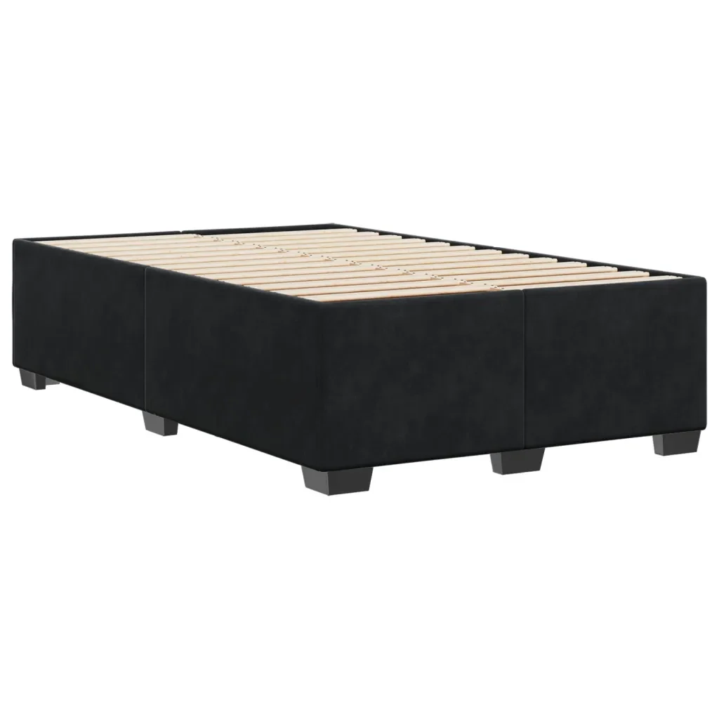 Letto matrimoniale | Letto per adulti | Giroletto senza Materasso Nero 120x200 cm Velluto - Image 3