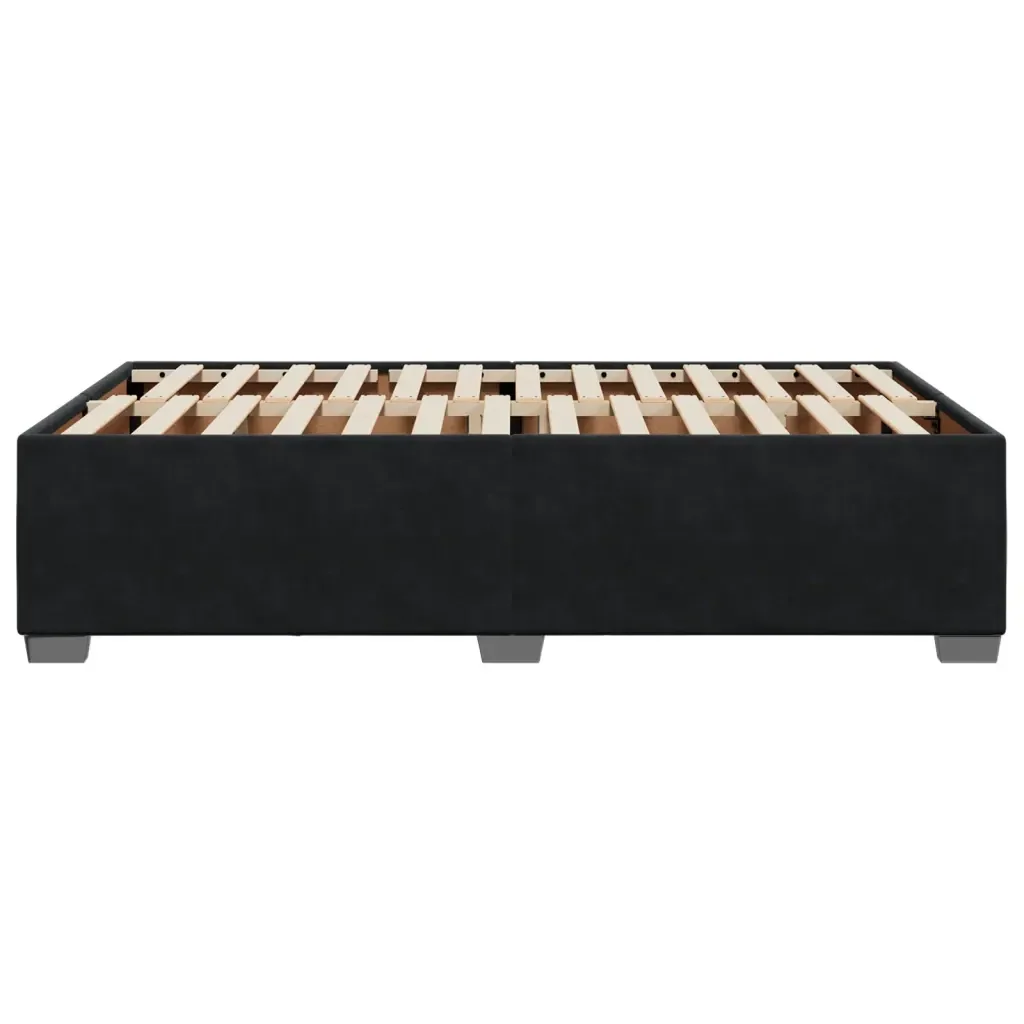 Letto matrimoniale | Letto per adulti | Giroletto senza Materasso Nero 120x200 cm Velluto - Image 5