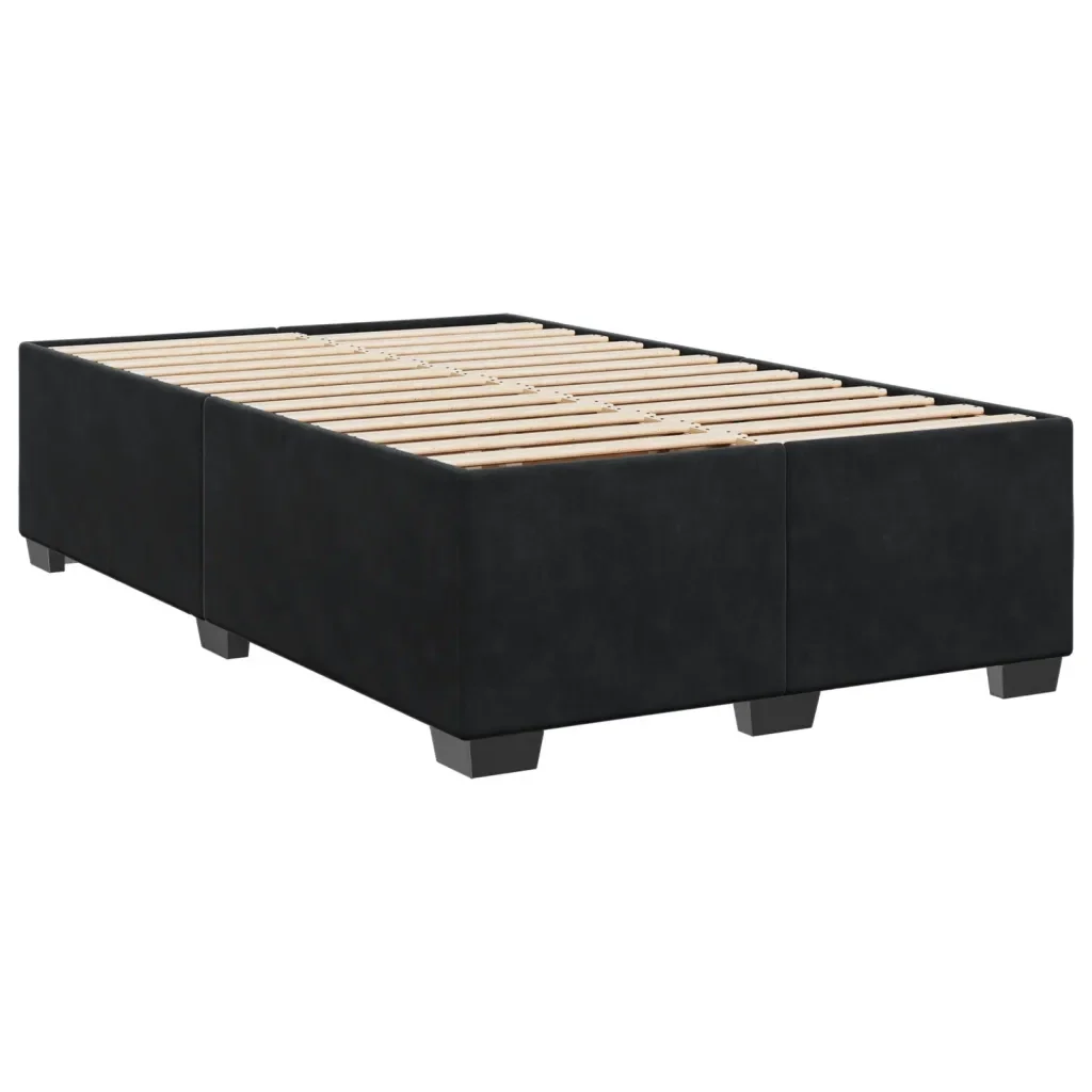Letto matrimoniale | Letto per adulti | Giroletto senza Materasso Nero 120x200 cm Velluto - Image 6