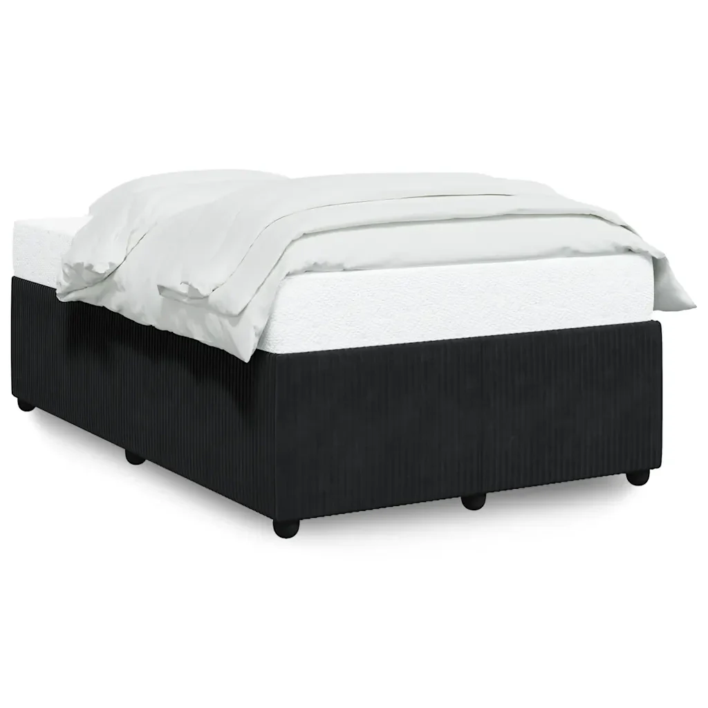 Letto matrimoniale | Letto per adulti | Giroletto senza Materasso Nero 120x200 cm Velluto
