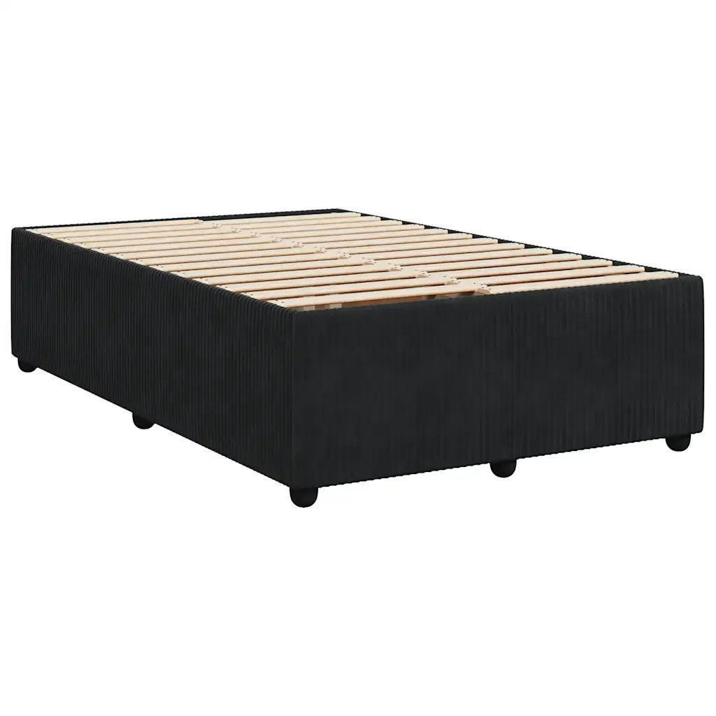 Letto matrimoniale | Letto per adulti | Giroletto senza Materasso Nero 120x200 cm Velluto - Image 3