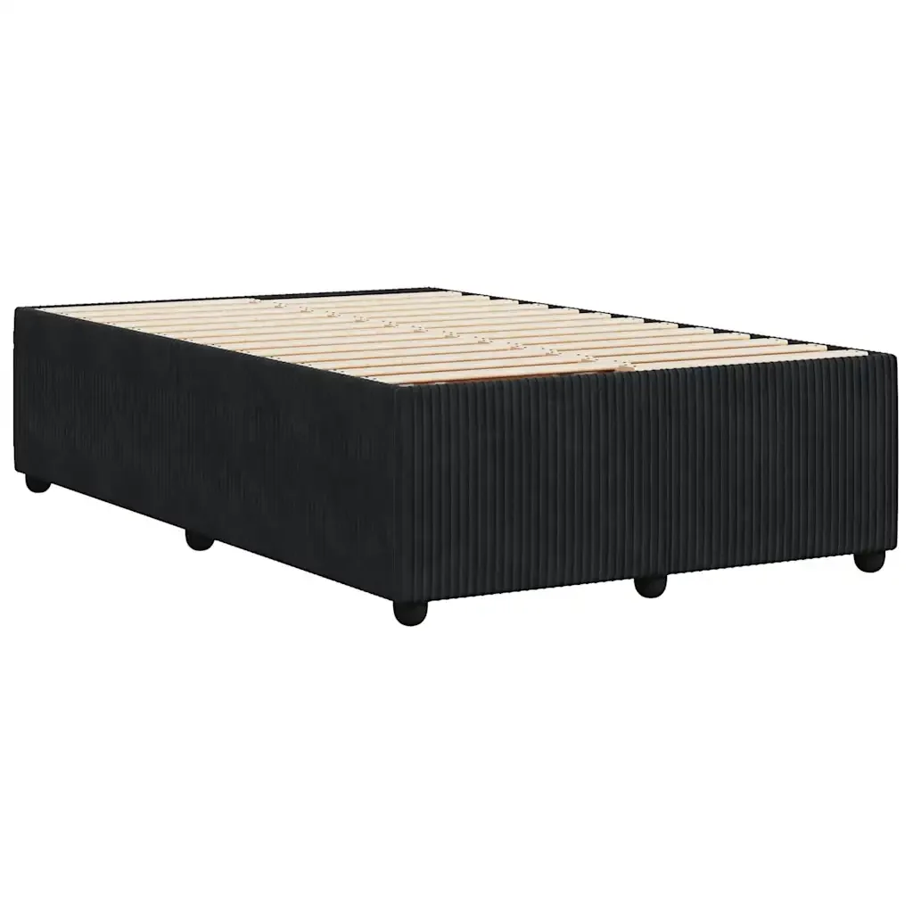 Letto matrimoniale | Letto per adulti | Giroletto senza Materasso Nero 120x200 cm Velluto - Image 6