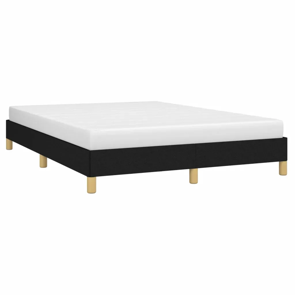 Letto matrimoniale | Letto per adulti | Giroletto senza Materasso Nero 140x190 cm in Tessuto - Image 3