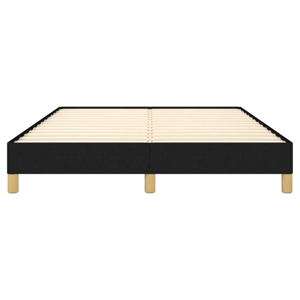 Letto matrimoniale | Letto per adulti | Giroletto senza Materasso Nero 140x190 cm in Tessuto - Image 5