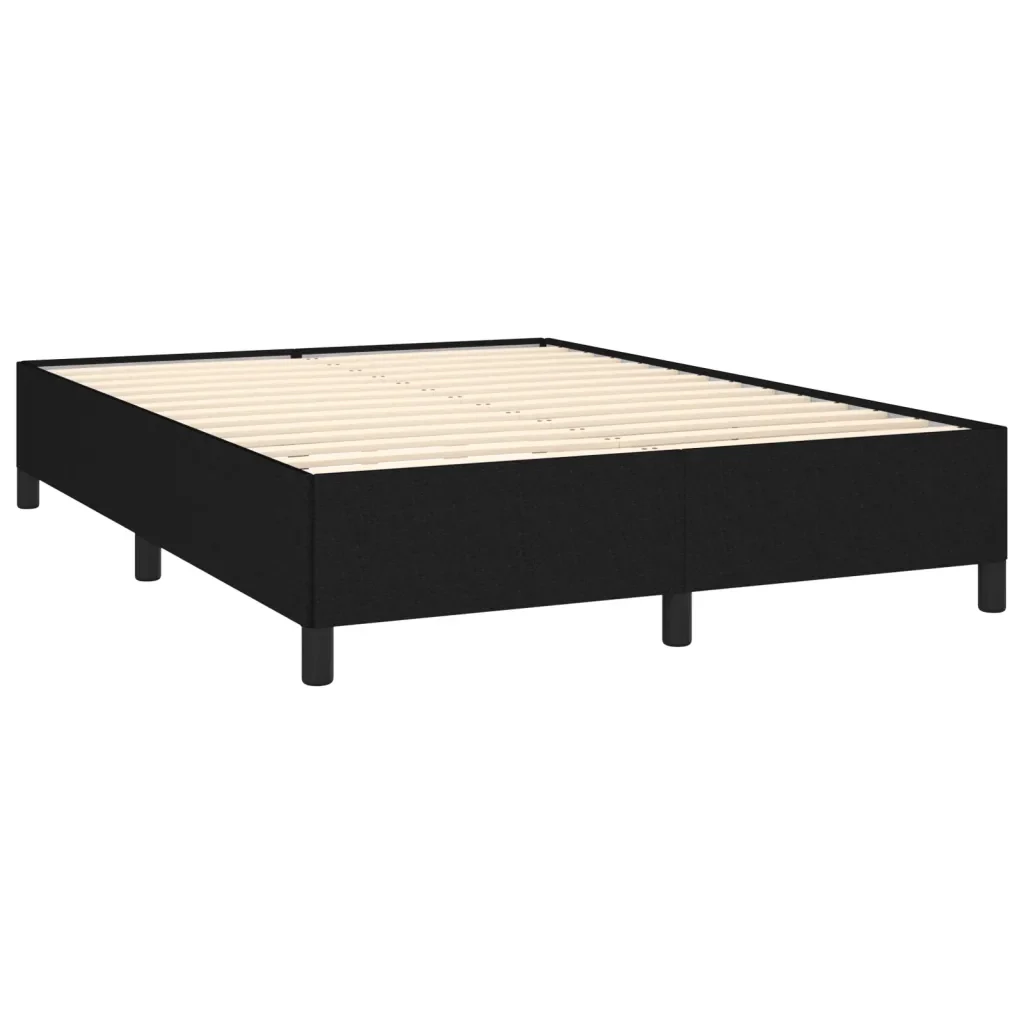 Letto matrimoniale | Letto per adulti | Giroletto senza Materasso Nero 140x190 cm in Tessuto - Image 4
