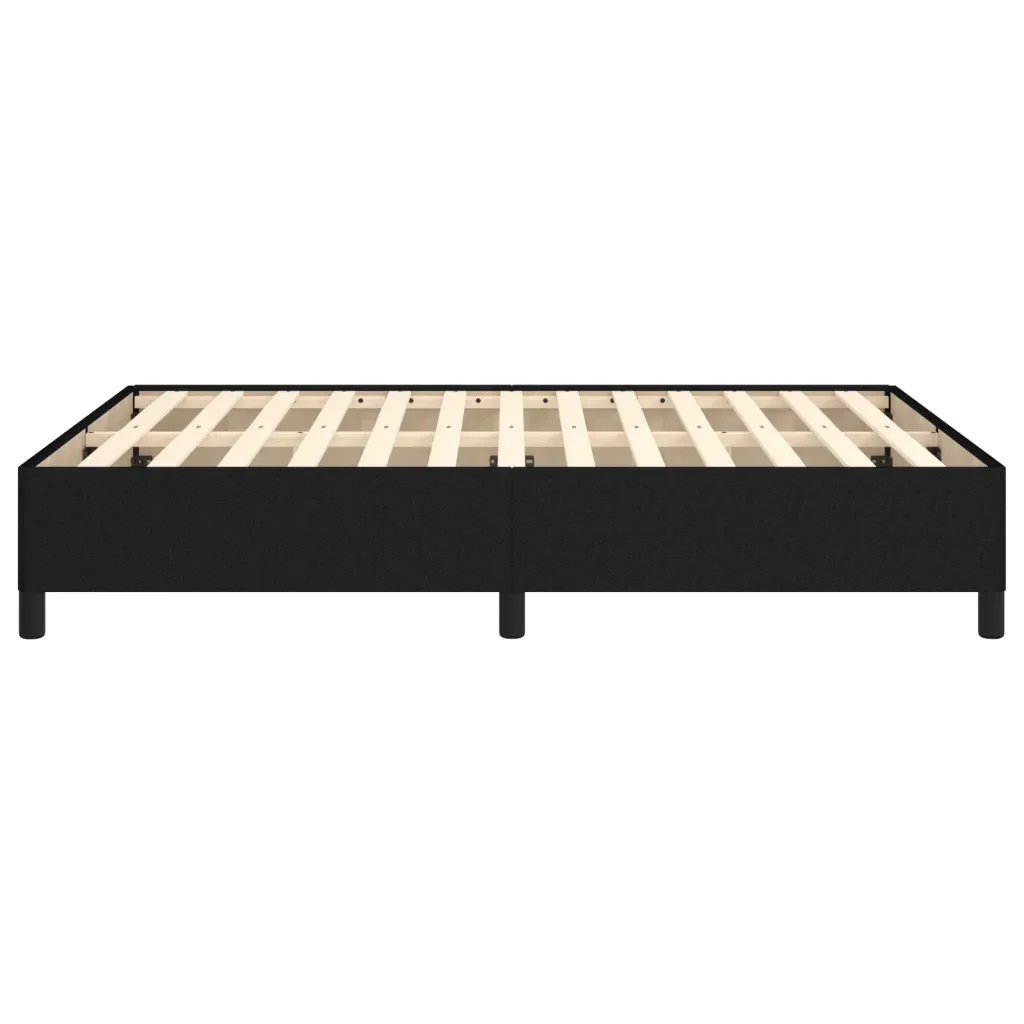 Letto matrimoniale | Letto per adulti | Giroletto senza Materasso Nero 140x190 cm in Tessuto - Image 6