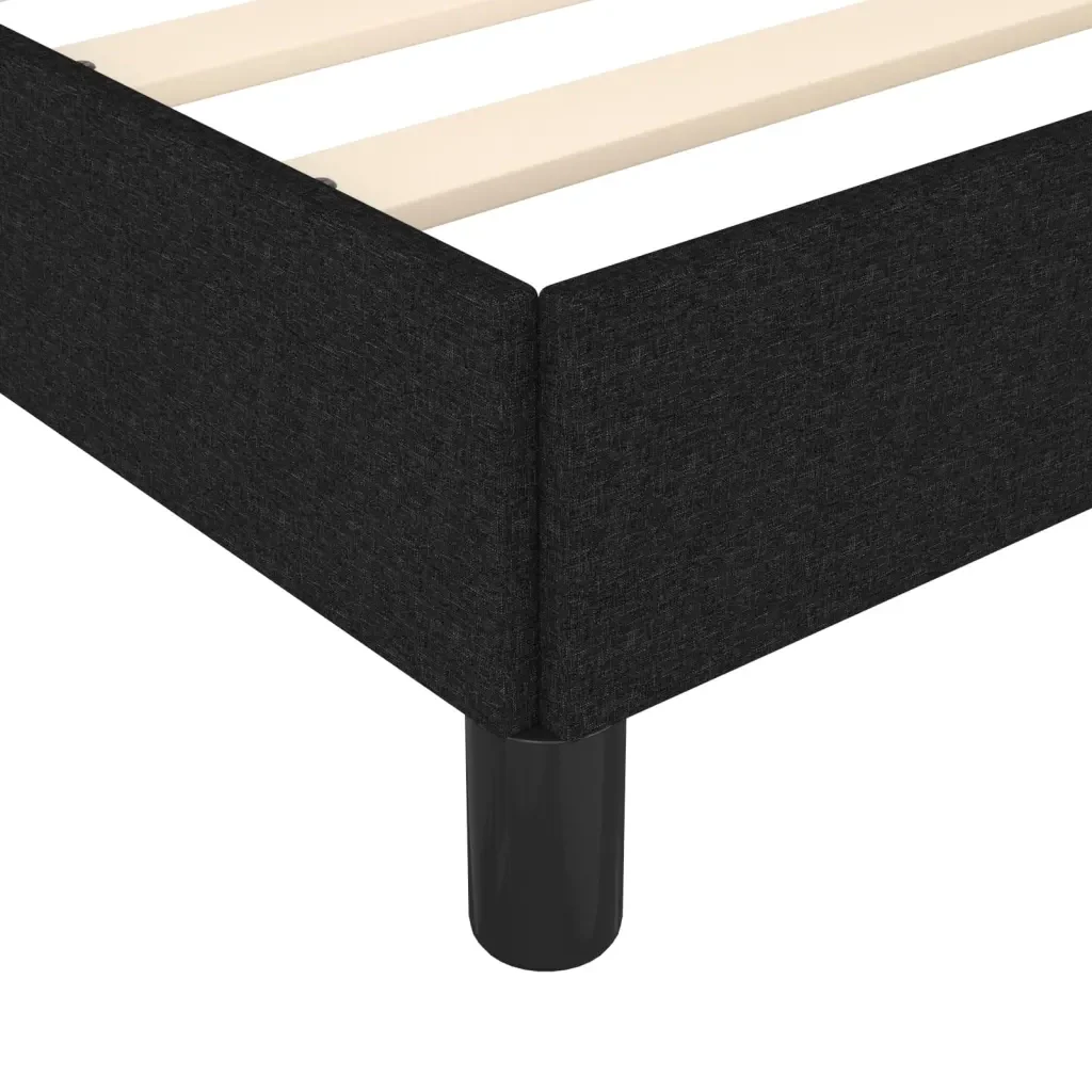 Letto matrimoniale | Letto per adulti | Giroletto senza Materasso Nero 140x190 cm in Tessuto - Image 7