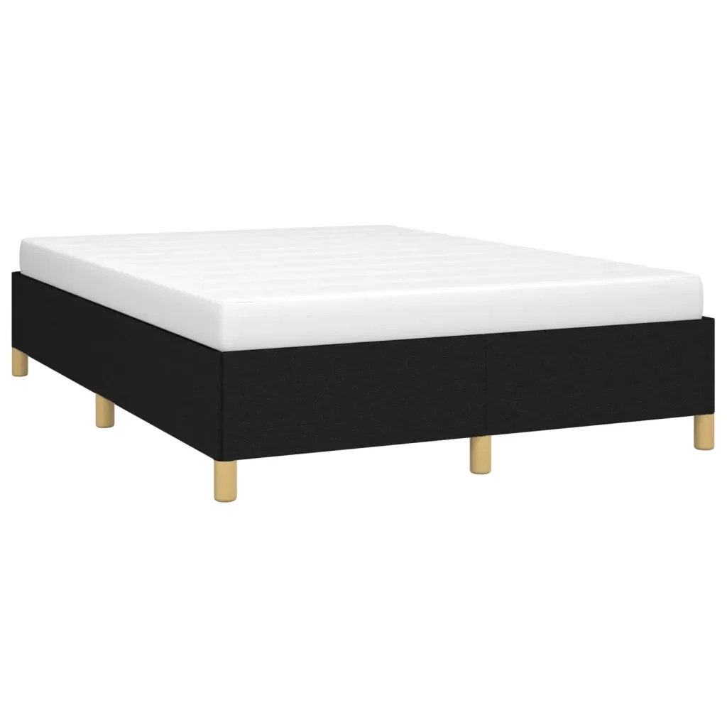 Letto matrimoniale | Letto per adulti | Giroletto senza Materasso Nero 140x190 cm in Tessuto - Image 4