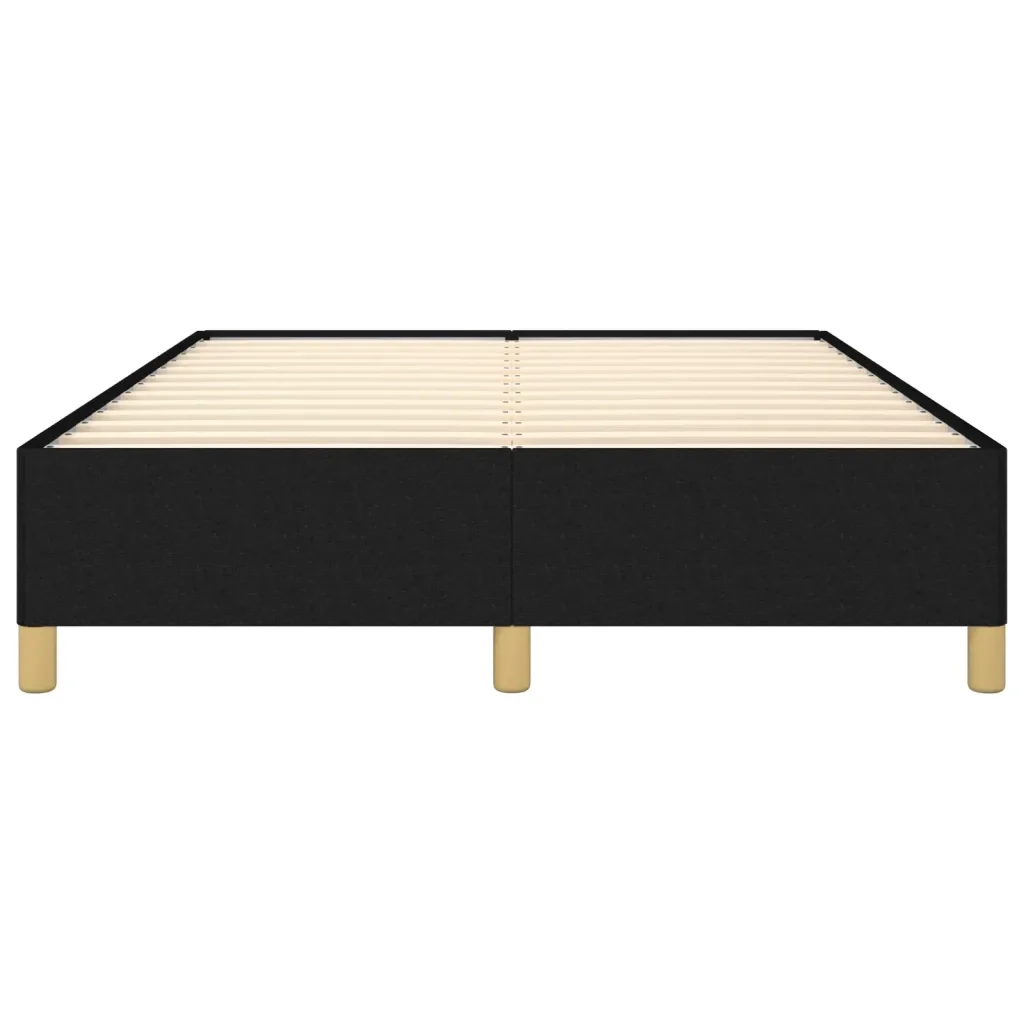 Letto matrimoniale | Letto per adulti | Giroletto senza Materasso Nero 140x190 cm in Tessuto - Image 5