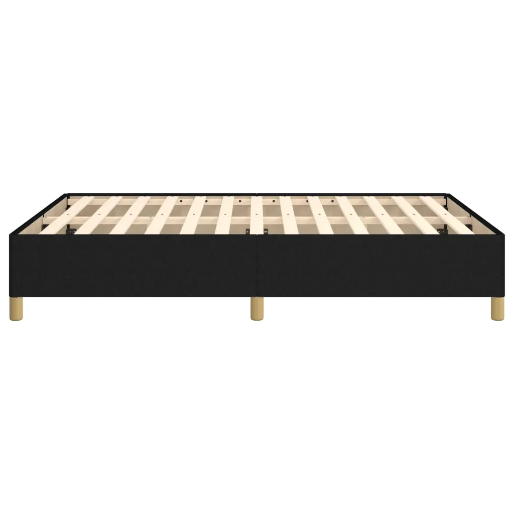 Letto matrimoniale | Letto per adulti | Giroletto senza Materasso Nero 140x190 cm in Tessuto - Image 6