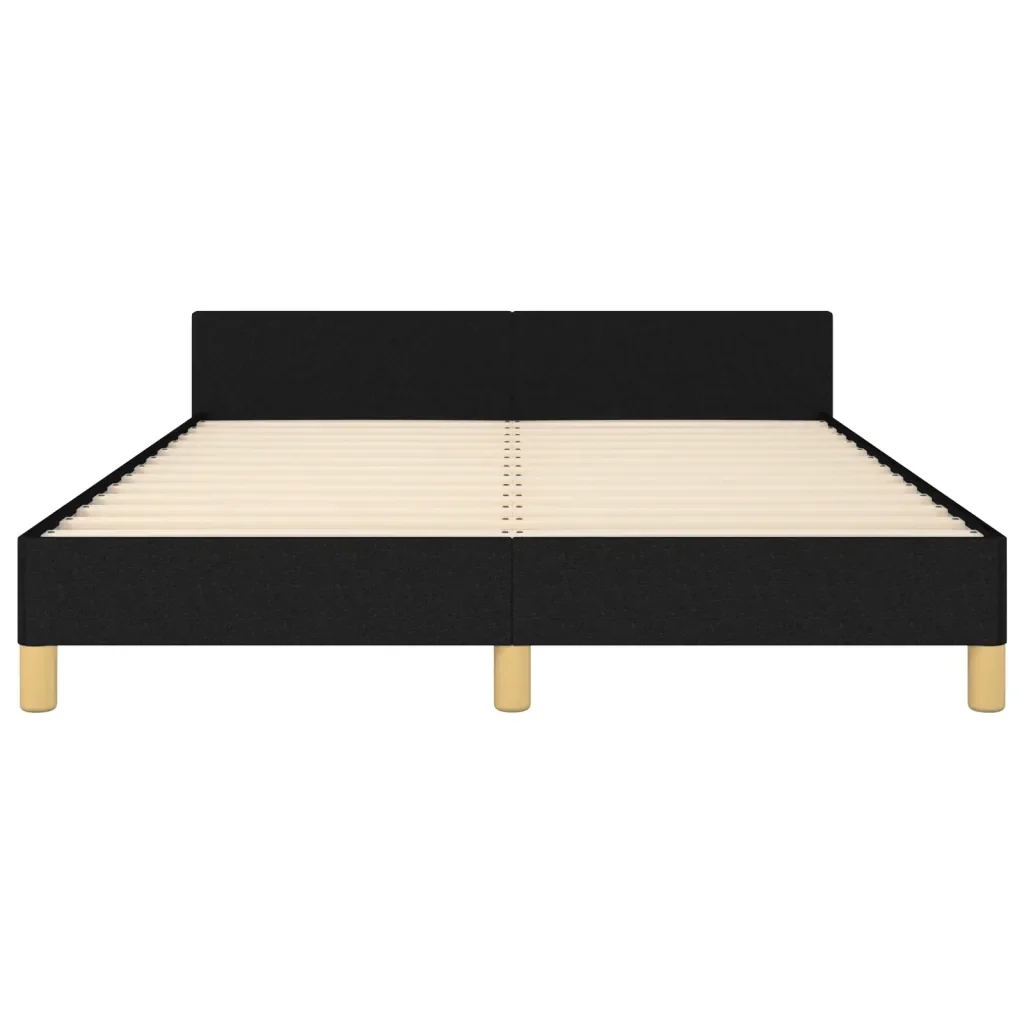 Letto matrimoniale | Letto per adulti | Giroletto senza Materasso Nero 140x190 cm in Tessuto - Image 6