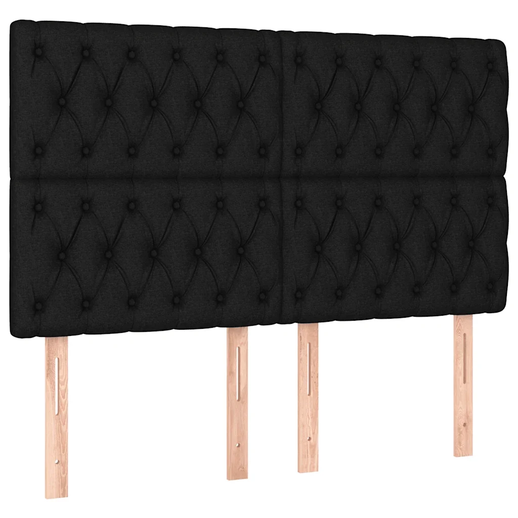 Letto matrimoniale | Letto per adulti | Giroletto senza Materasso Nero 140x190 cm in Tessuto - Image 9