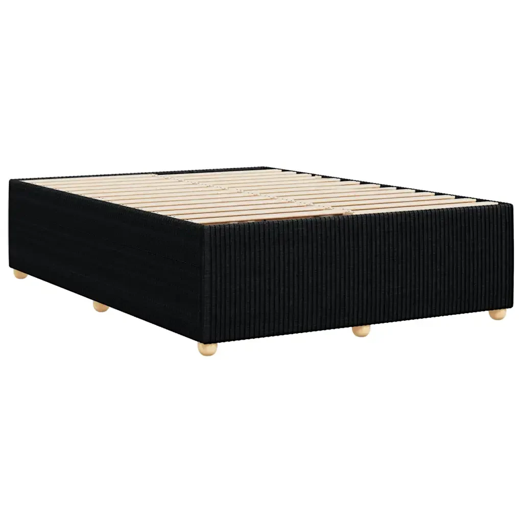 Letto matrimoniale | Letto per adulti | Giroletto senza Materasso Nero 140x190 cm in Tessuto - Image 6