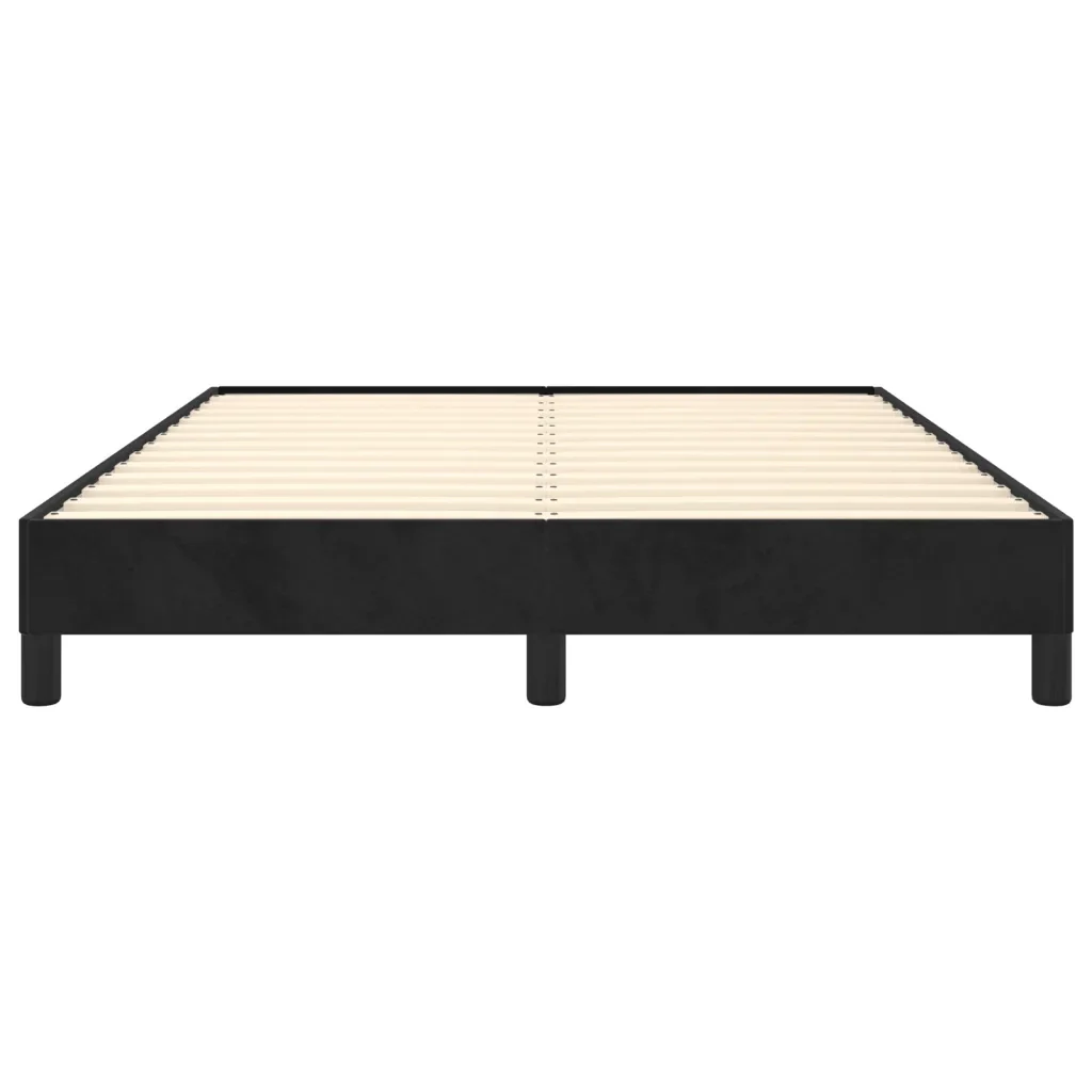 Letto matrimoniale | Letto per adulti | Giroletto senza Materasso Nero 140x190 cm in Velluto - Image 5