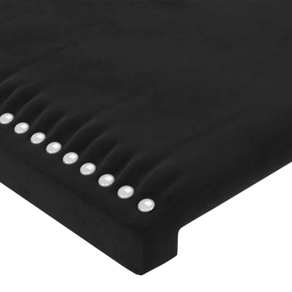 Letto matrimoniale | Letto per adulti | Giroletto senza Materasso Nero 140x190 cm in Velluto - Image 10