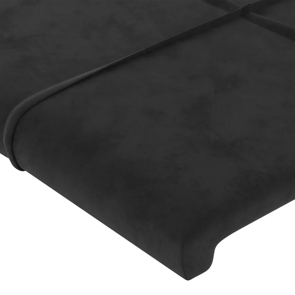 Letto matrimoniale | Letto per adulti | Giroletto senza Materasso Nero 140x190 cm in Velluto - Image 10