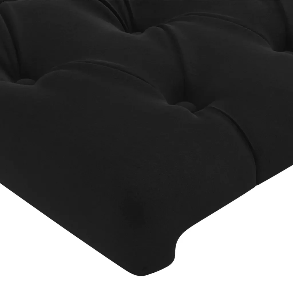 Letto matrimoniale | Letto per adulti | Giroletto senza Materasso Nero 140x190 cm in Velluto - Image 10