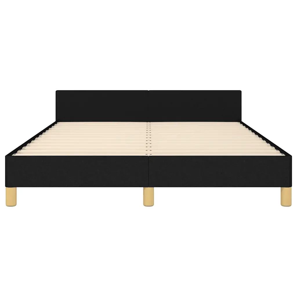 Letto matrimoniale | Letto per adulti | Giroletto senza Materasso Nero 140x200 cm in Tessuto - Image 5