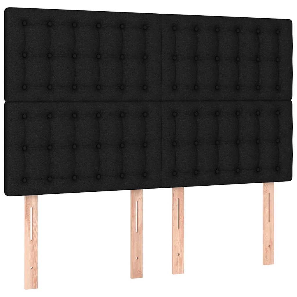 Letto matrimoniale | Letto per adulti | Giroletto senza Materasso Nero 140x200 cm in Tessuto - Image 9
