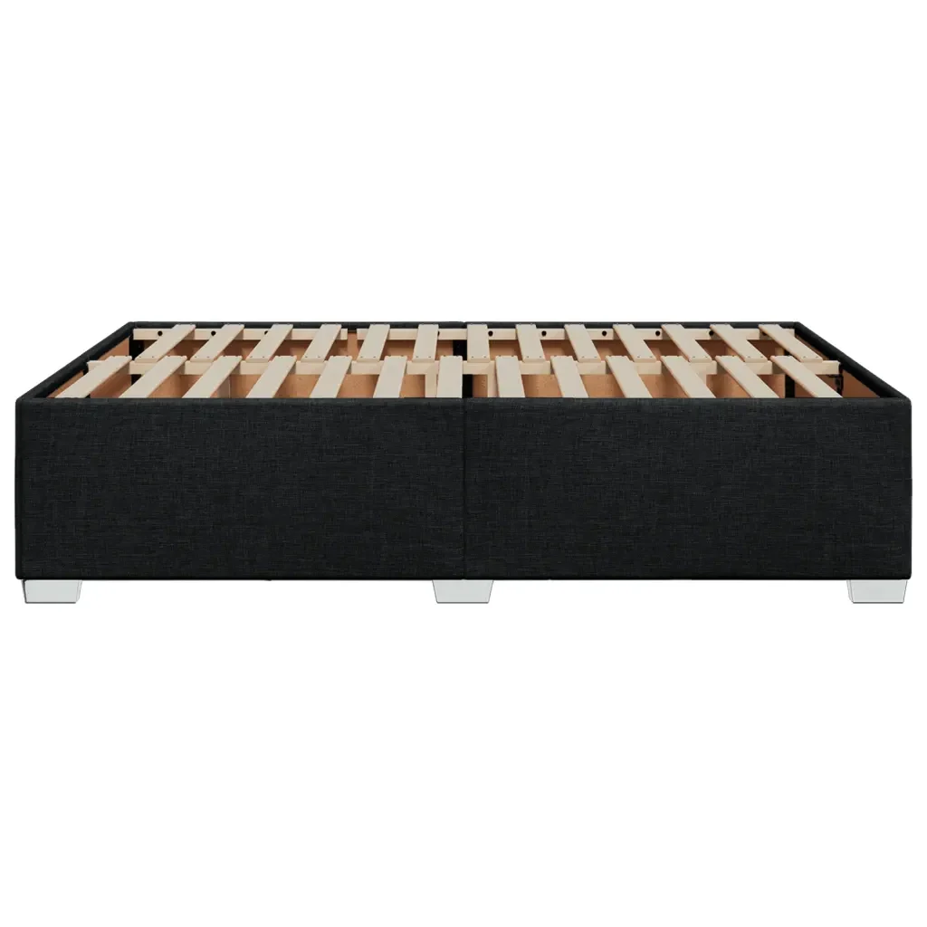 Letto matrimoniale | Letto per adulti | Giroletto senza Materasso Nero 140x200 cm in Tessuto - Image 5