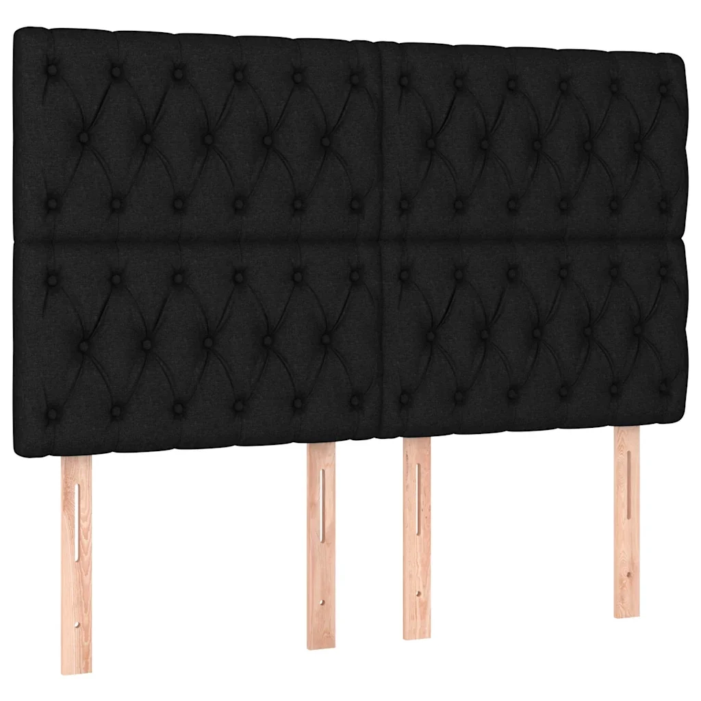 Letto matrimoniale | Letto per adulti | Giroletto senza Materasso Nero 140x200 cm in Tessuto - Image 9
