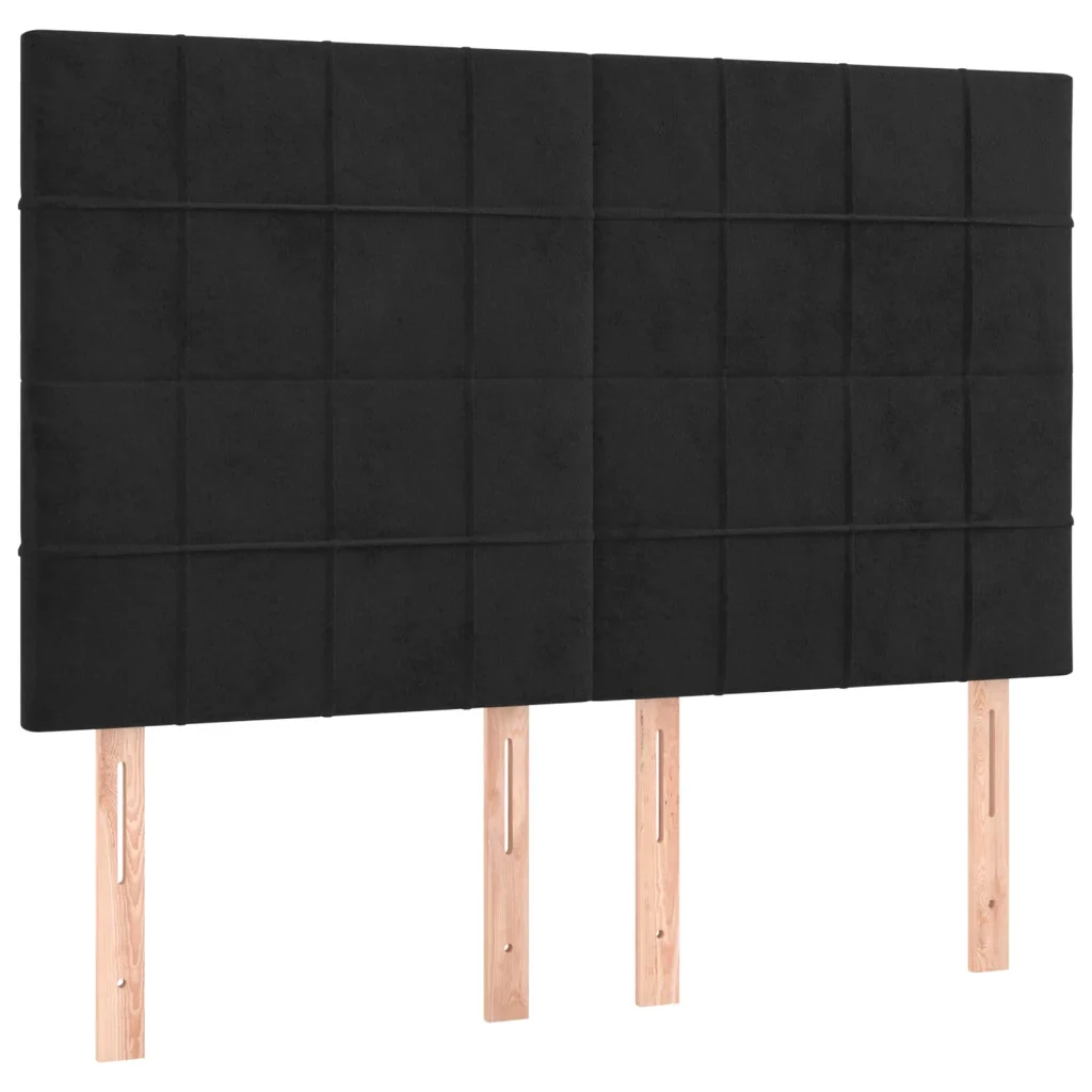 Letto matrimoniale | Letto per adulti | Giroletto senza Materasso Nero 140x200 cm in Velluto - Image 8