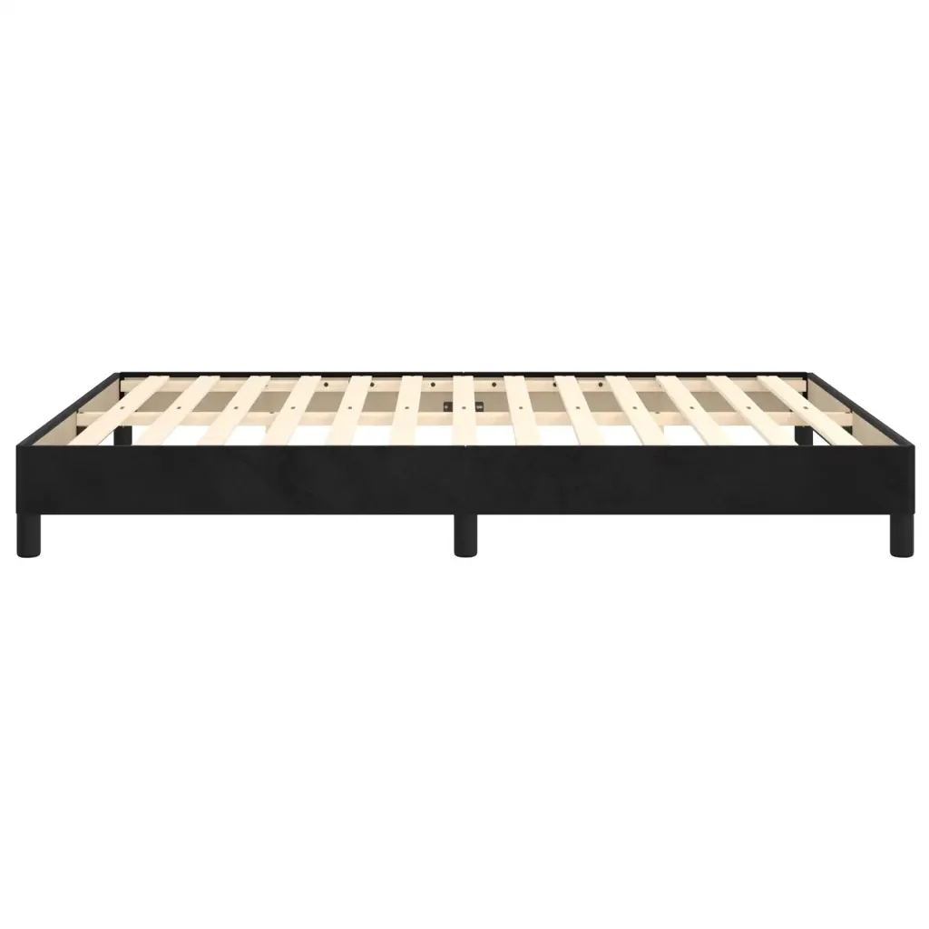 Letto matrimoniale | Letto per adulti | Giroletto senza Materasso Nero 140x200 cm in Velluto - Image 6