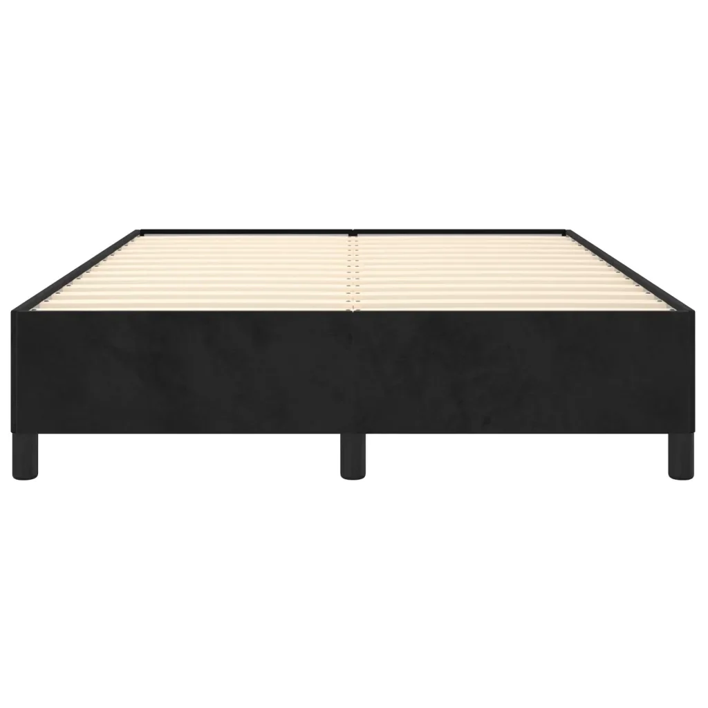 Letto matrimoniale | Letto per adulti | Giroletto senza Materasso Nero 140x200 cm in Velluto - Image 5