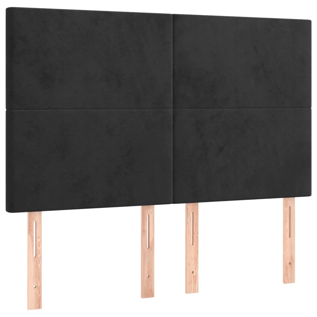 Letto matrimoniale | Letto per adulti | Giroletto senza Materasso Nero 140x200 cm in Velluto - Image 9