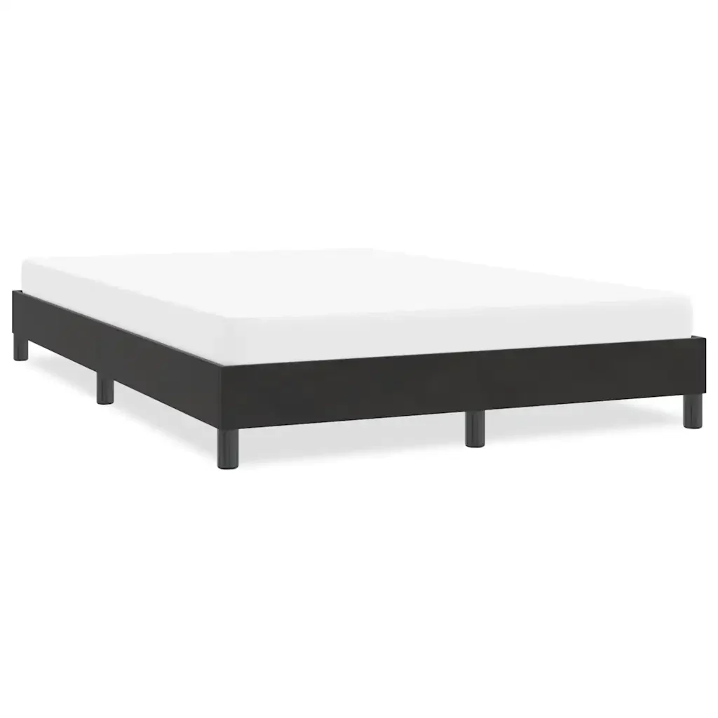 Letto matrimoniale | Letto per adulti | Giroletto senza Materasso Nero 140x220 cm in Velluto - Image 2