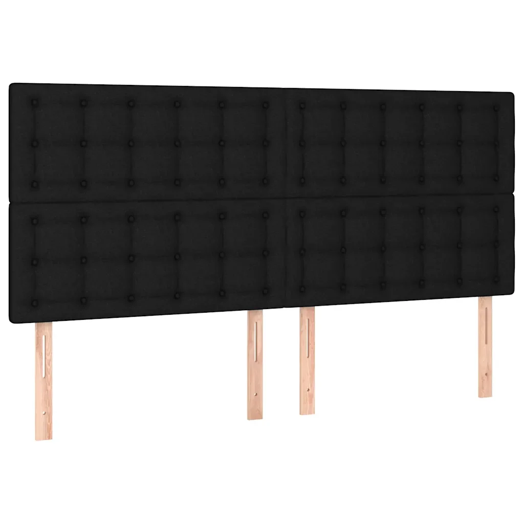 Letto matrimoniale | Letto per adulti | Giroletto senza Materasso Nero 160x200 cm in Tessuto - Image 9