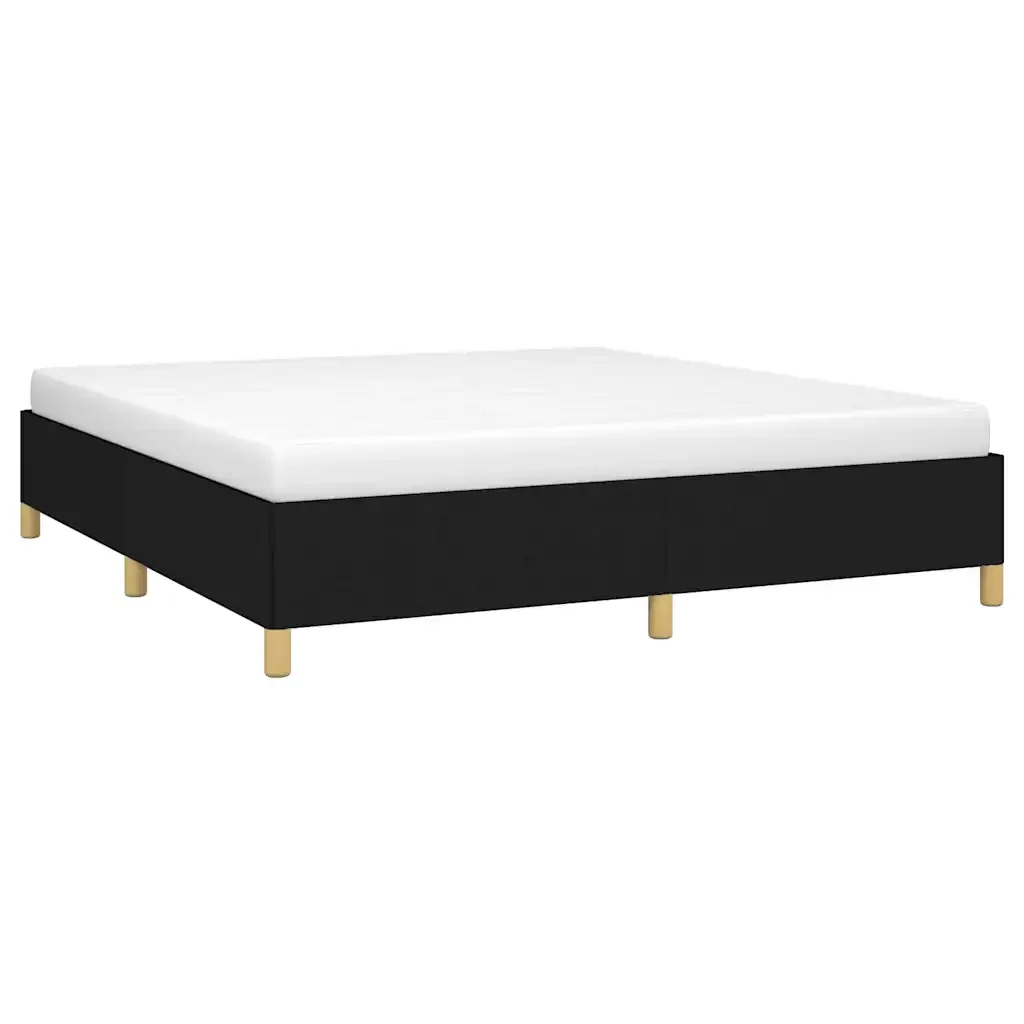 Letto matrimoniale | Letto per adulti | Giroletto senza Materasso Nero 160x200 cm in Tessuto - Image 4